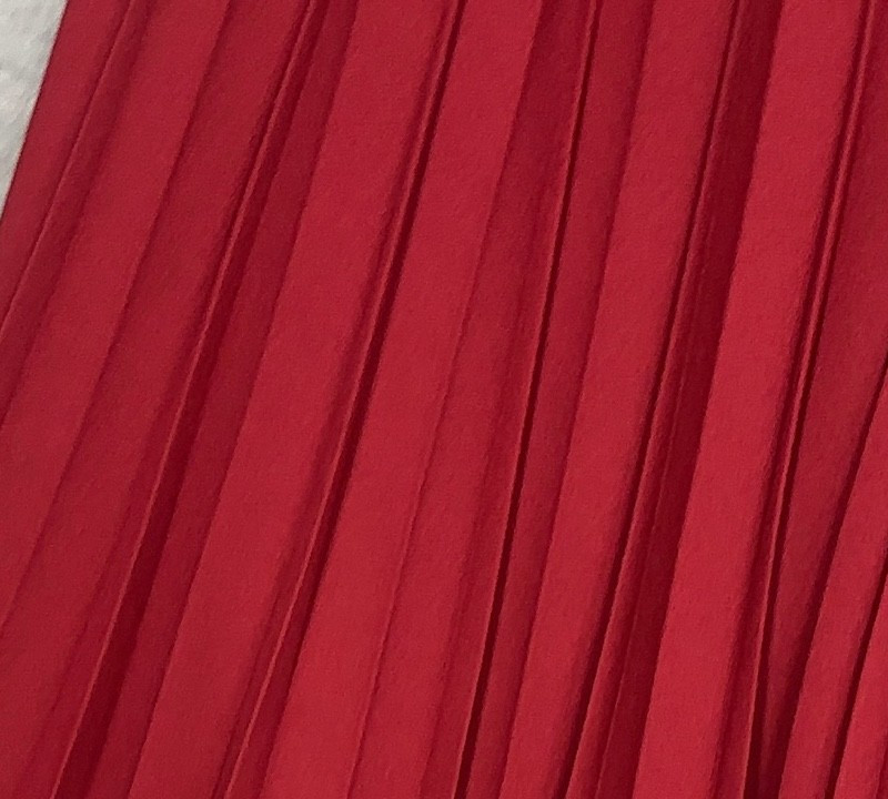 Jacques Vert Red Pleated Midi Skirt Women Large Elastic Waist - Image 8