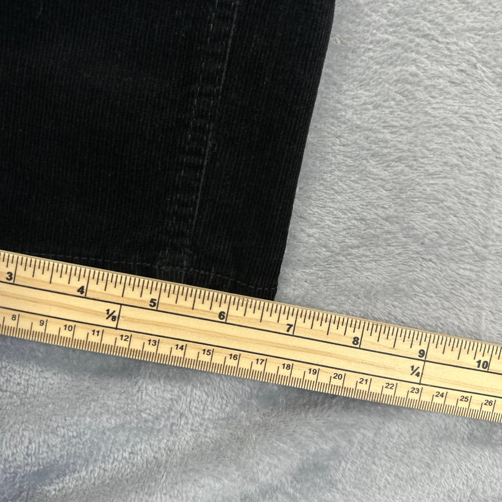 M&S Ladies Black Corduroy Slim Straight Leg Jeans Trousers UK 10 Short - Image 8