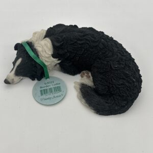 Best in Show Black & White Border Collie Ornament approx 10cm