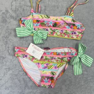 Selini Action Multi Floral Kids Bikini Set 12Y Handmade