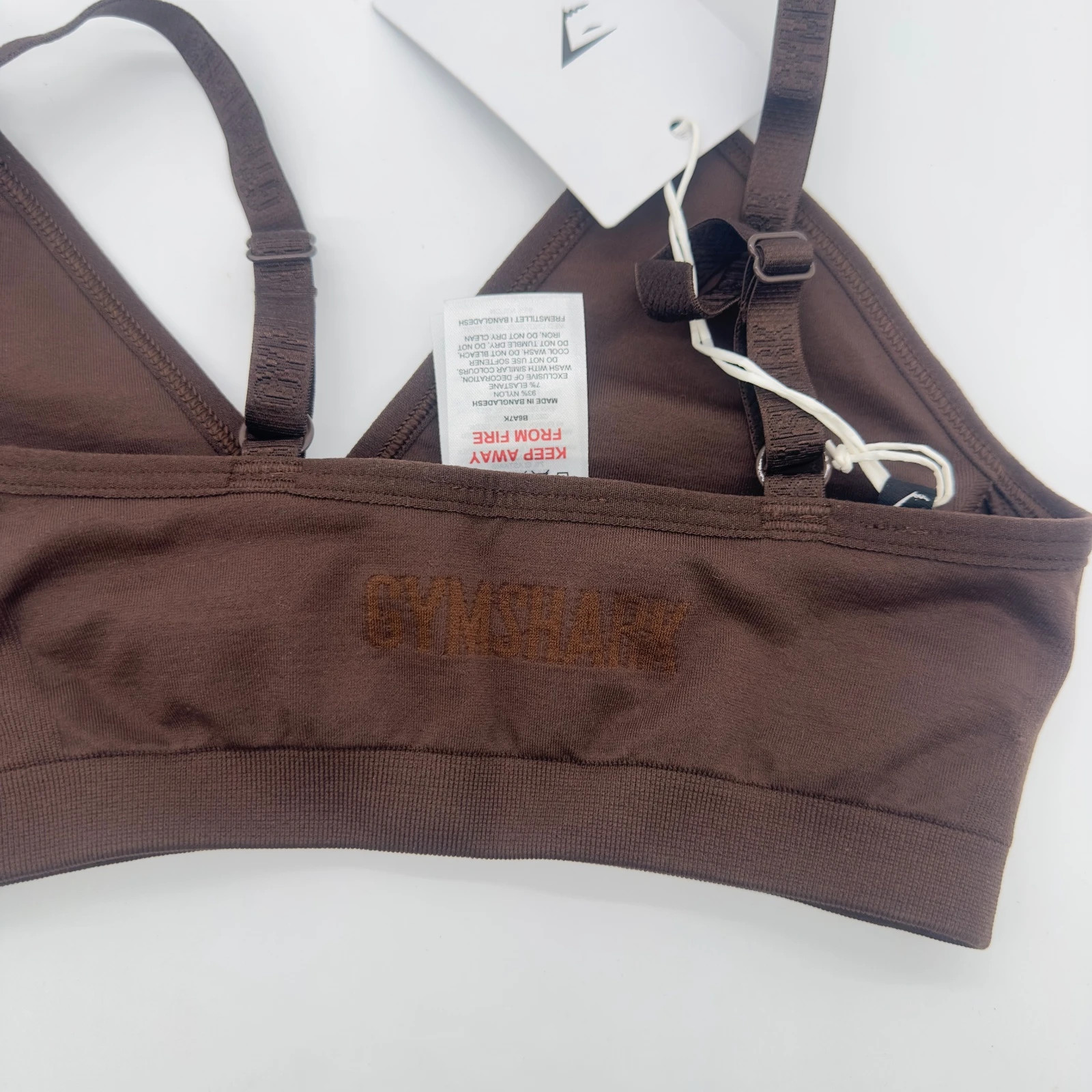 NWT Gymashark Womens Seamless V Neck Workout Gym Sports Bralette Size XS - Image 3