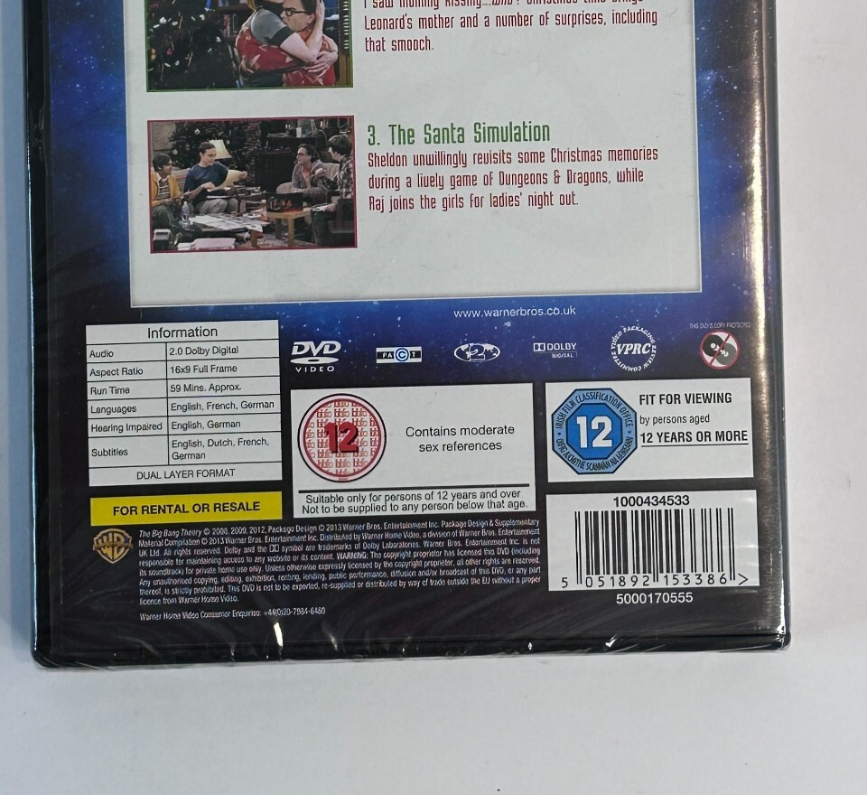 The Big Bang Theory - Christmas (DVD, 2013) - BNIB - Image 10