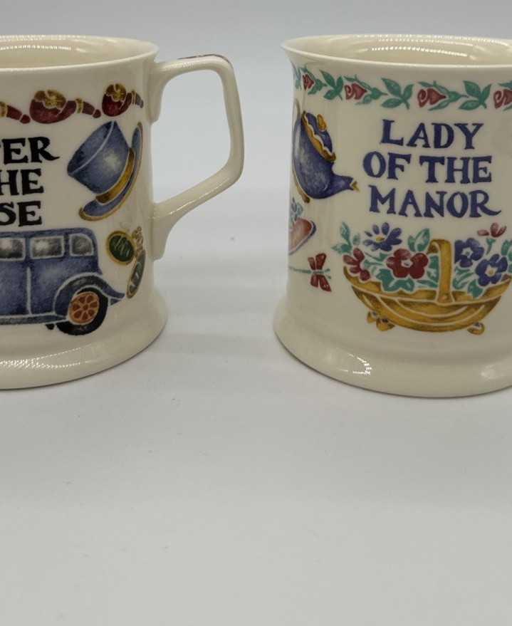 Past Times Fine Bone China Mugs X2 Lady Of The Manor & Master Of The House - Image 8