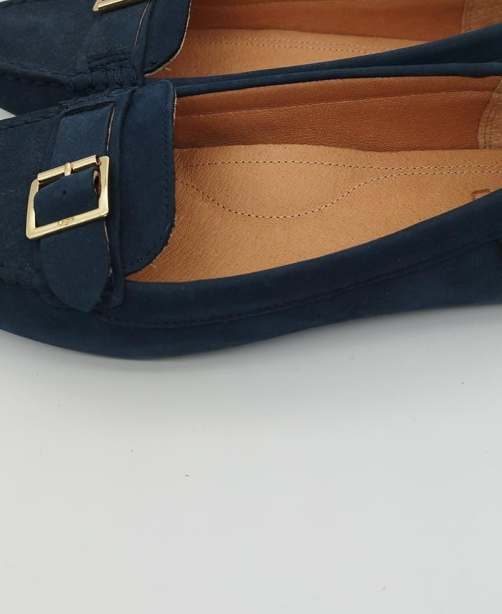 UGG Ladies Moccasin Blue Suede Loafers Comfortable Slip-On Shoes Size UK 4 - Image 10