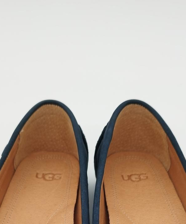 UGG Ladies Moccasin Blue Suede Loafers Comfortable Slip-On Shoes Size UK 4 - Image 7