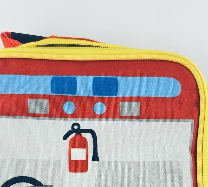 Harry Bear Kids Fire Truck Zip Lunch Bag Box Insulated School DayTrips Rucksack - Image 8