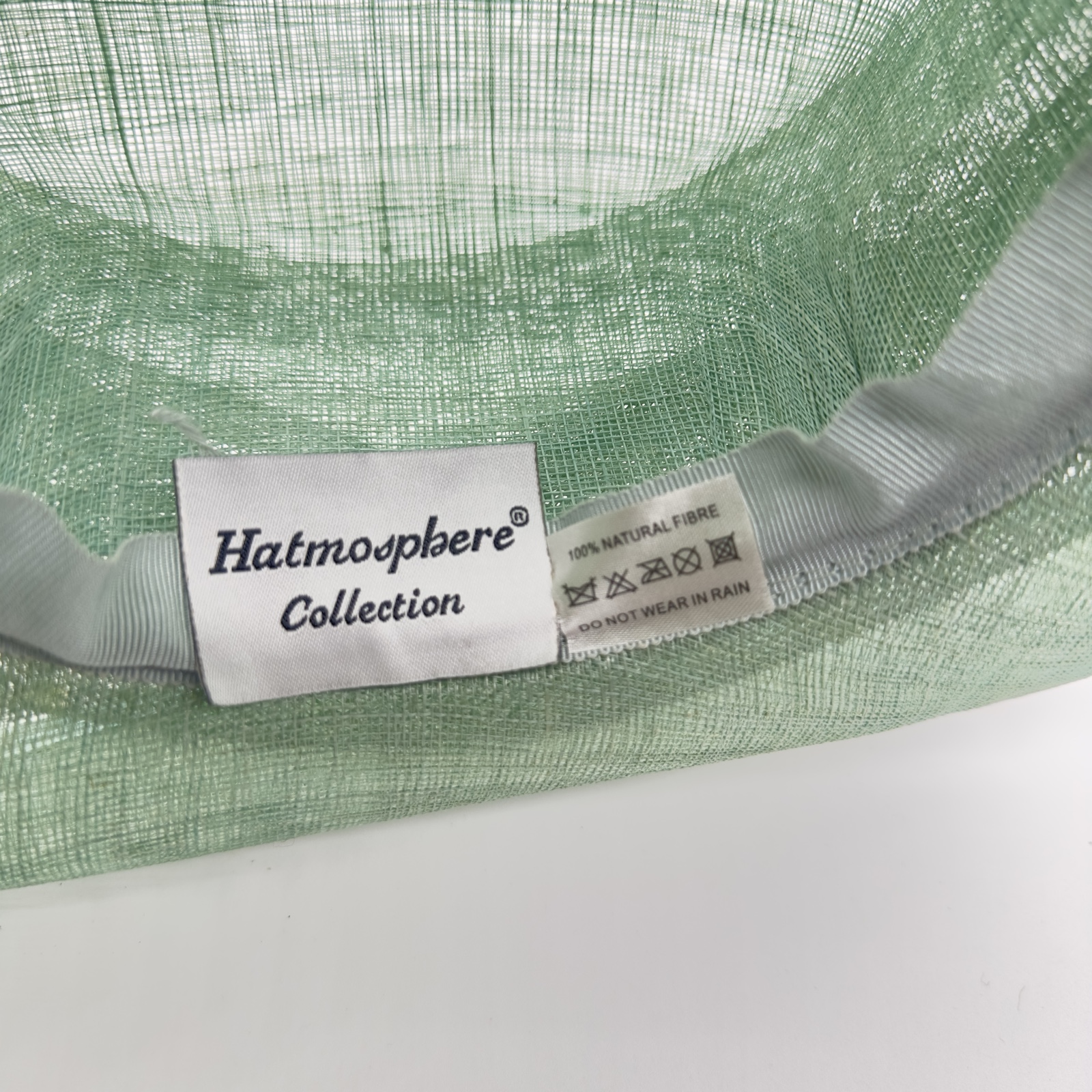 Pale Green Ladies Floral Wide Brim Hat One Size - Image 7