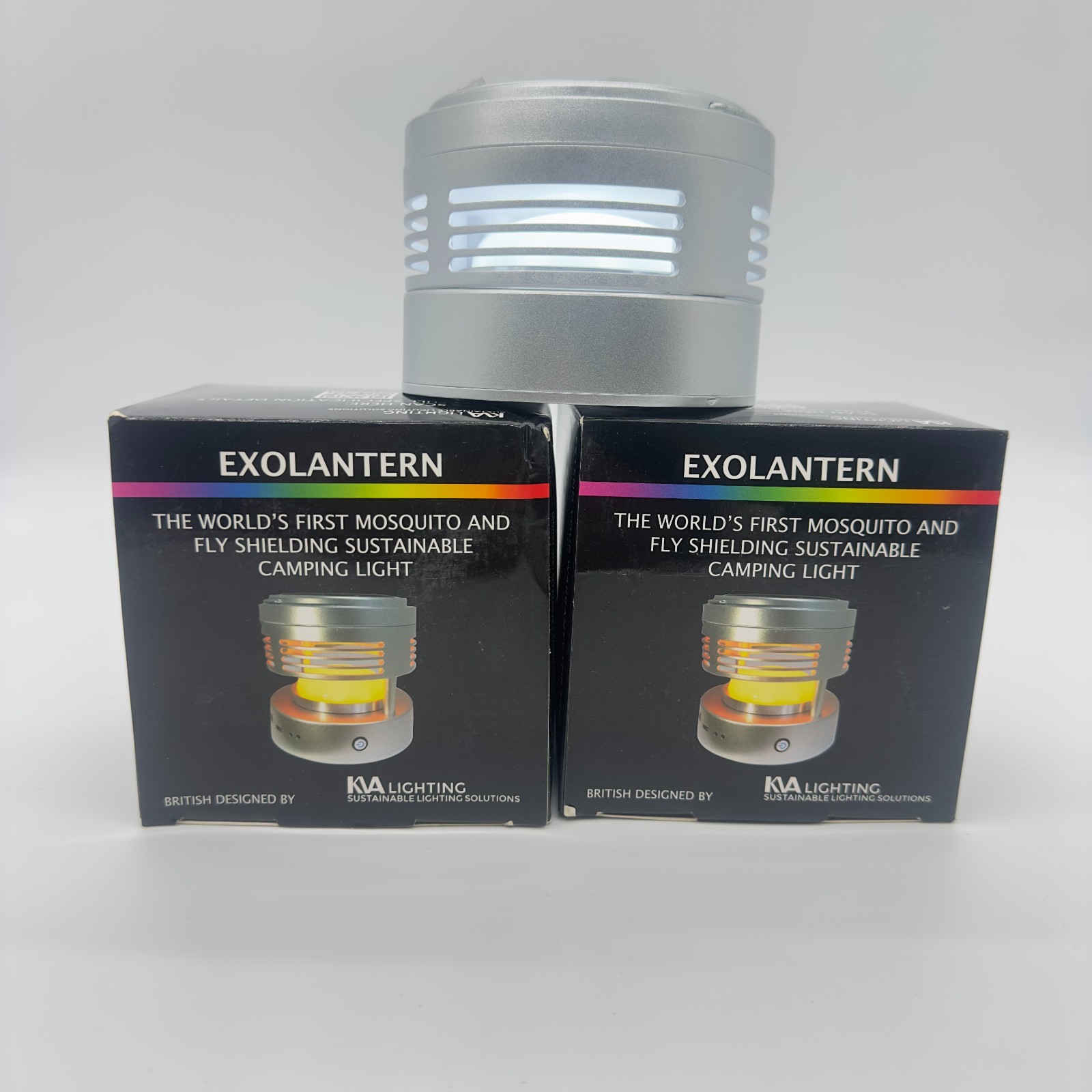 2 X Solar Mosquito Repellent Lamp Camping Caravan Lantern Exo Lantern