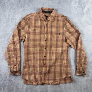 Sisley Multi Color Plaid Men Long Sleeve Button Up Size Medium Made In Italy