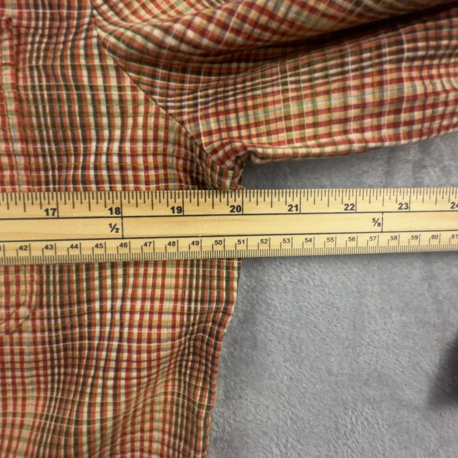 Sisley Multi Color Plaid Men Long Sleeve Button Up Size Medium Made In Italy - Image 6