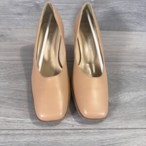 Women's Kaleidoscope Slip-on Heel Court Shoes Brown/Beige UK Size 7