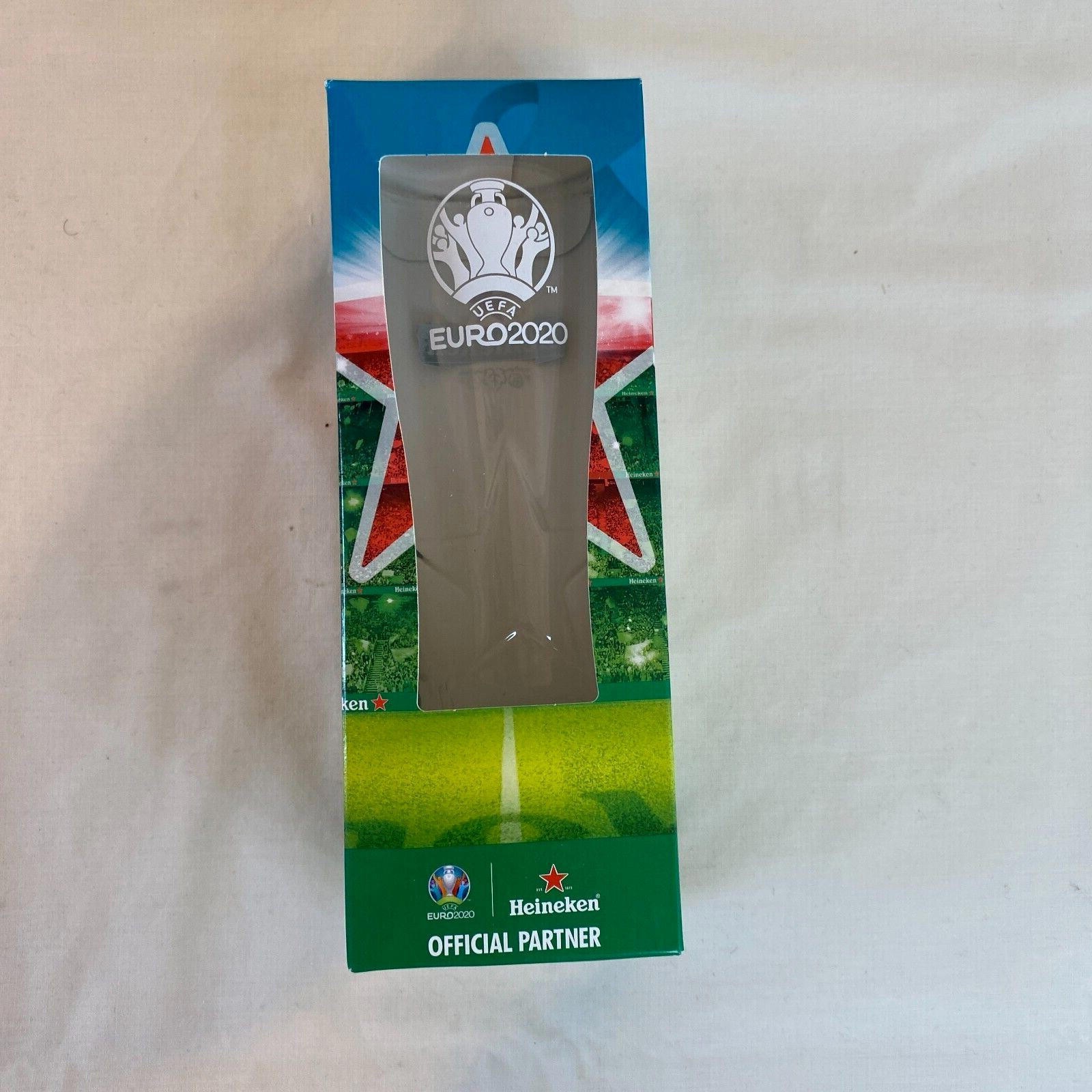 8 x Euro 2020 UEFA Official Partner Heineken Beer Lager Glasses