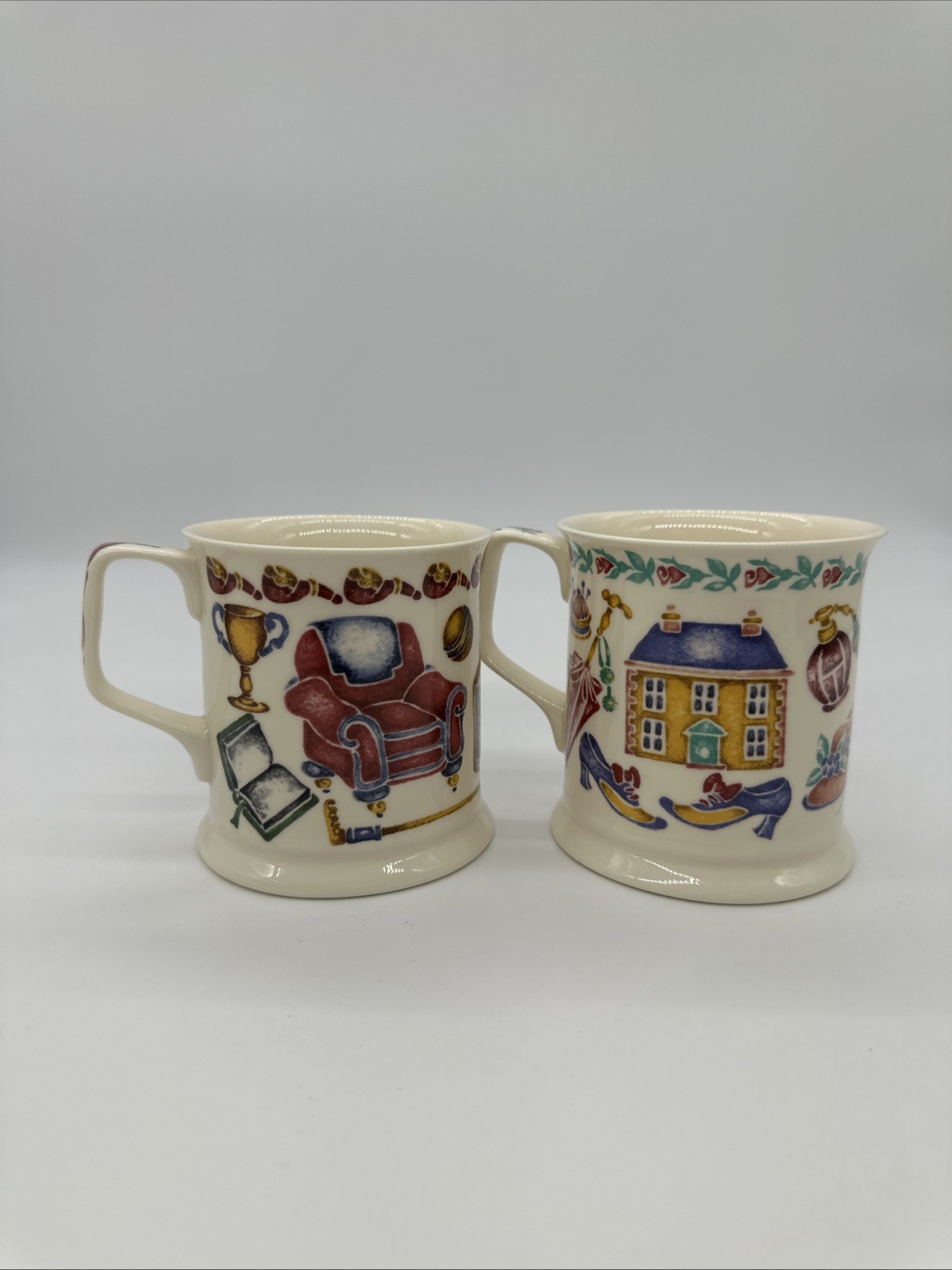 Past Times Fine Bone China Mugs X2 Lady Of The Manor & Master Of The House - Image 2