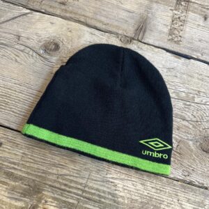 Umbro Black and Green Beanie Hat One Size Fits All
