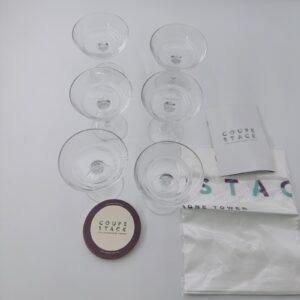 Coupe Stack Champagne Tower Set 6 Stacking Coupe Glasses Boxed Made in France