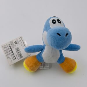 San-ei Super Mario Light Blue Yoshi Plush Keychain Nintendo Japan New with Tags