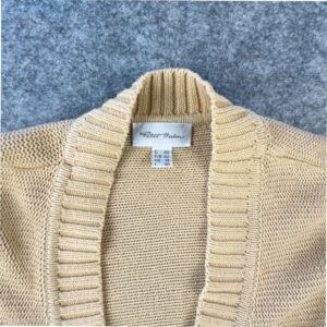 Peter Hahn Knit Cardigan Womens UK 14 Beige Cotton