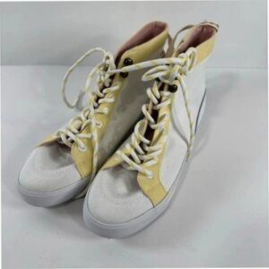 White Stuff Women's White Canvas Colour Pop Hi Top Trainers Sneakers Size 7