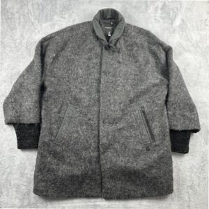 G-Star Raw Womens Cocoon Loose Coat Size L Grey Wool Blend Oversized Snap Front